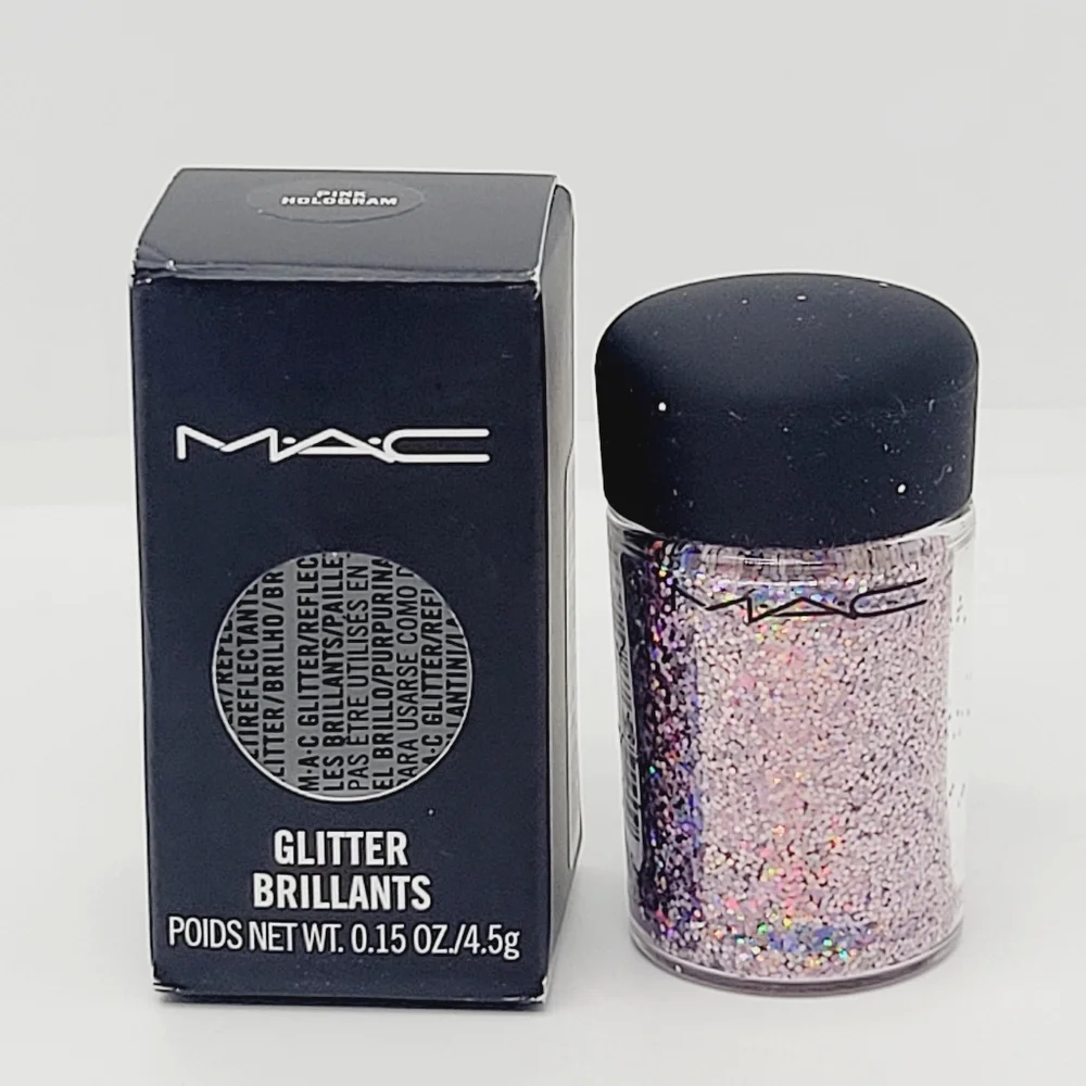 Mac Glitter Pink Hologram Brand New In Box Full Size Iridescent Pink Glitter